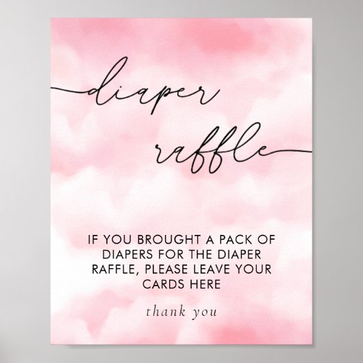 Waterverf op Cloud 9 luieraffle Poster (Voorkant)