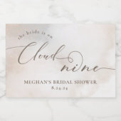 Waterverf op Cloud 9 Vrijgezellenfeest gunsten Sparkling Wijnetiket (Enkel label)