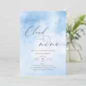 Waterverf op Cloud 9 Vrijgezellenfeest Kaart (Staand voorkant)