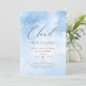 Waterverf op Cloud 9 Vrijgezellenfeest Kaart (Staand voorkant)