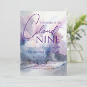 Waterverf op Cloud 9 Vrijgezellenfeest Kaart (Staand voorkant)