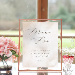 Waterverf op Cloud 9 Vrijgezellenfeest Mimosa Bar Poster