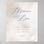 Waterverf op Cloud 9 Vrijgezellenfeest Mimosa Bar Poster (Voorkant)