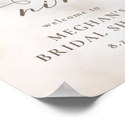 Waterverf op Cloud 9 Vrijgezellenfeest Welkomstbor Poster (Hoek)