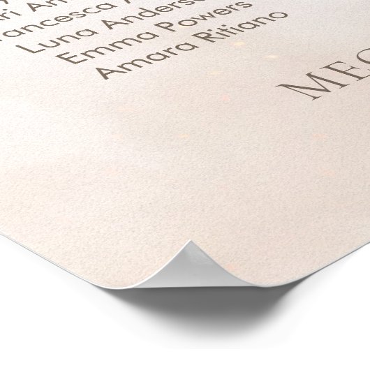 Waterverf op Cloud 9 Vrijgezellenfeest zitschema Poster (Hoek)