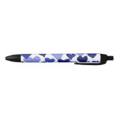 Waterverf op dag van de valentijn Harten - blauw Zwarte Inkt Pen (Bodem)