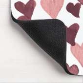 Waterverf op dag van de valentijn Harten - donkerr Muismat (Hoek)