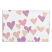 Waterverf op dag van de valentijn Harten - pastelr Kussensloop (Achterkant)