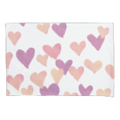 Waterverf op dag van de valentijn Harten - pastelr Kussensloop (Voorkant)