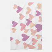 Waterverf op dag van de valentijn Harten - pastelr Theedoek (Verticaal)