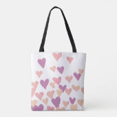 Waterverf op dag van de valentijn Harten - pastelr Tote Bag (Achterkant)