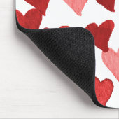 Waterverf op dag van de valentijn Harten - rood Muismat (Hoek)