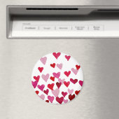 Waterverf op dag van de valentijn Harten - roze Magneet (Insitu (Vaatwasser))