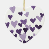 Waterverf op dag van de valentijn Harten - ultravi Keramisch Ornament (Achterkant)