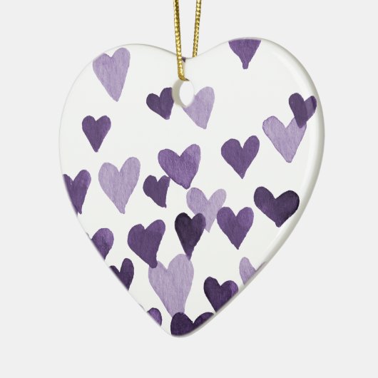 Waterverf op dag van de valentijn Harten - ultravi Keramisch Ornament (Links)