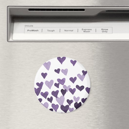 Waterverf op dag van de valentijn Harten - ultravi Magneet (Insitu (Vaatwasser))