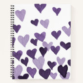 Waterverf op dag van de valentijn Harten - ultravi Notitieboek (Voorkant)