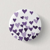 Waterverf op dag van de valentijn Harten - ultravi Ronde Button 3,2 Cm (Voorkant)