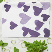 Waterverf op dag van de valentijn Harten - ultravi Theedoek (Gevouwen)