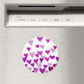 Waterverf op de dag van de valentijn Harten - paar Magneet (Insitu (Vaatwasser))