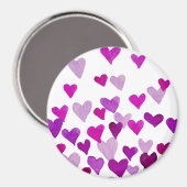 Waterverf op de dag van de valentijn Harten - paar Magneet (Voorkant / Achterkant)