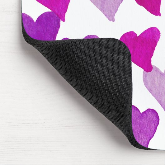 Waterverf op de dag van de valentijn Harten - paar Muismat (Hoek)