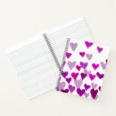 Waterverf op de dag van de valentijn Harten - paar Notitieboek (Binnen)