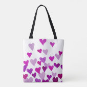 Waterverf op de dag van de valentijn Harten - paar Tote Bag (Achterkant)