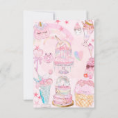 Waterverf op de feestdag kaart (Achterkant)