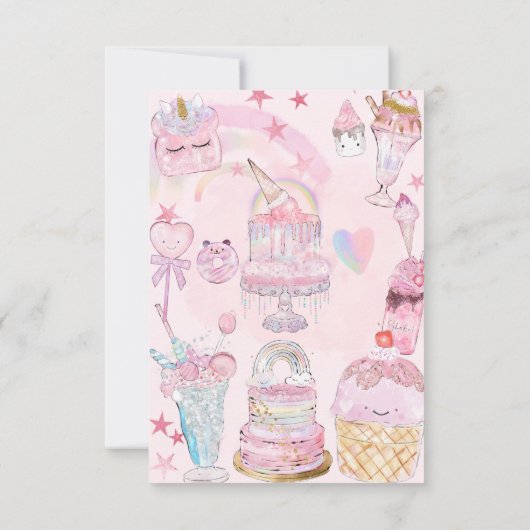 Waterverf op de feestdag kaart (Achterkant)