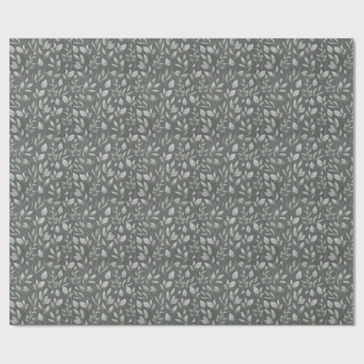 Waterverf op de groene achtergrond cadeaupapier (Vlak)