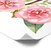 Waterverf op de ledemaat met  bloemen poster (Hoek)