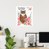 Waterverf op de ledemaat met  bloemen poster (Thuiskantoor)