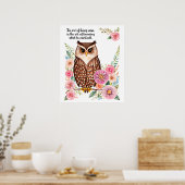 Waterverf op de ledemaat met  bloemen poster (Keuken)