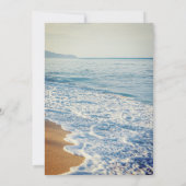 Waterverf op de uitnodiging voor het beach bruilof (Achterkant)