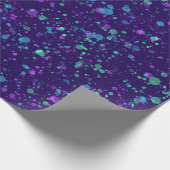 Waterverf op donker Paars omslagpapier Cadeaupapier (Hoek)