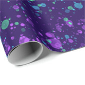 Waterverf op donker Paars omslagpapier Cadeaupapier (Rol Hoek)