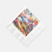 Waterverf op een Herfst dag Servet (Hoek)