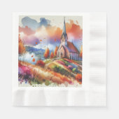 Waterverf op een Herfst dag Servet (Voorkant)