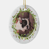 Waterverf op foto van hout keramisch ornament (Rechts)