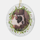 Waterverf op foto van hout keramisch ornament (Links)