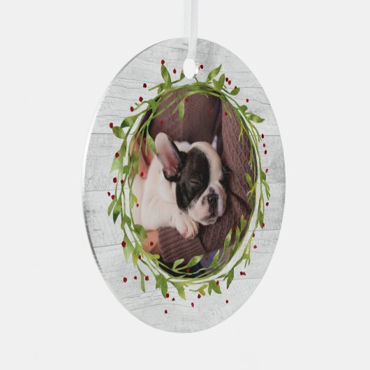 Waterverf op foto van hout metalen ornament (Voorkant Rechts)