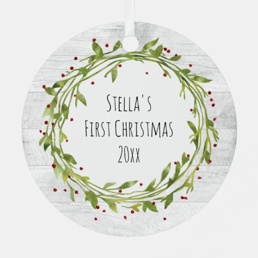 Waterverf op foto van hout metalen ornament (Achterkant)