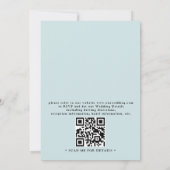 Waterverf Op Het Strand Elegante QR Code Huwelijk Kaart (Achterkant)