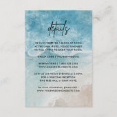 Waterverf op het strand trouwgegevens informatiekaartje (Voorkant)