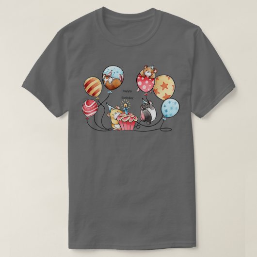 Waterverf op jaardag t-shirt (Design voorkant)