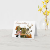 Waterverf op jaargejaard herenbos kaart (Gele Bloem)