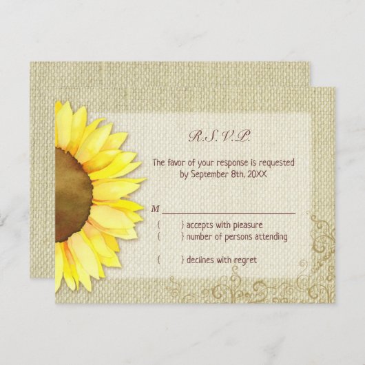 Waterverf op korte afstand RSVP (Voorkant / Achterkant)