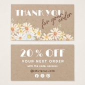 Waterverf op kraft paper discount card visitekaartje (Voorkant /achterkant)