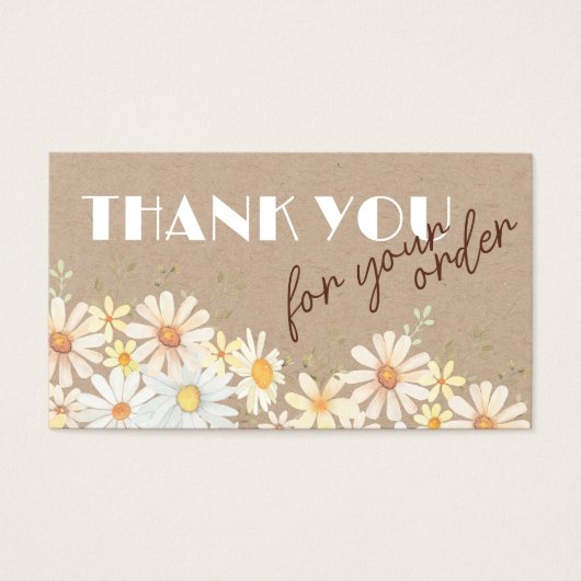 Waterverf op kraft paper discount card visitekaartje (Voorkant)